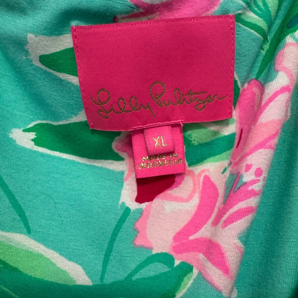 Lilly Pulitzer Pink and Green Floral Dress - Picture 2 of 3